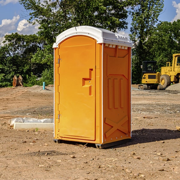 how often are the porta potties cleaned and serviced during a rental period in Pioneer California